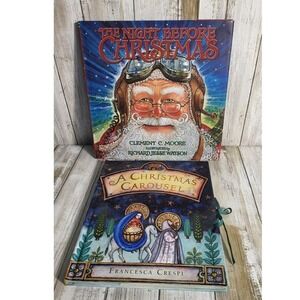 The Night Before Christmas & A Christmas Carousel Childrens Holiday Book Set